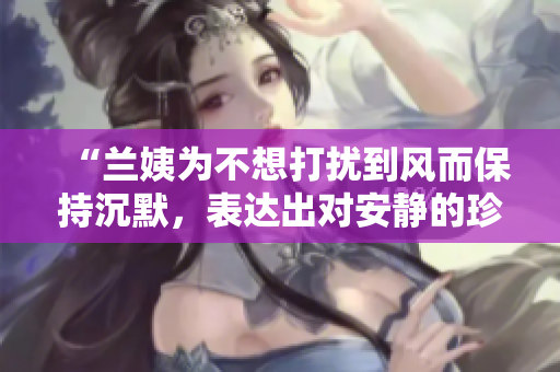 “蘭姨為不想打擾到風(fēng)而保持沉默，表達(dá)出對安靜的珍視”