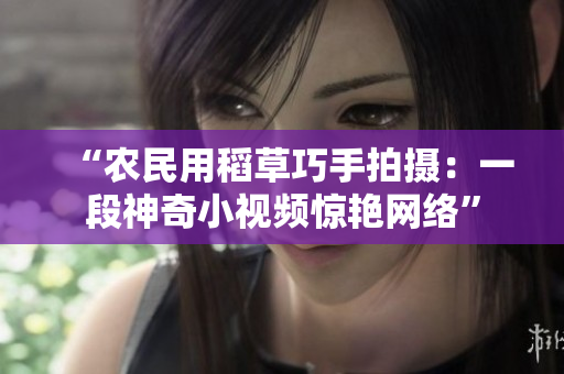 “農(nóng)民用稻草巧手拍攝：一段神奇小視頻驚艷網(wǎng)絡(luò)”