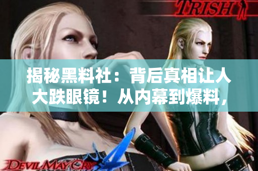 揭秘黑料社：背后真相讓人大跌眼鏡！從內(nèi)幕到爆料，一探究竟！