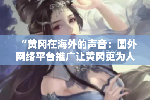 “黃岡在海外的聲音：國外網(wǎng)絡平臺推廣讓黃岡更為人知”