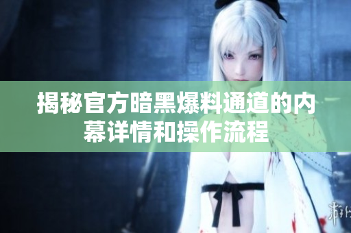 揭秘官方暗黑爆料通道的內(nèi)幕詳情和操作流程