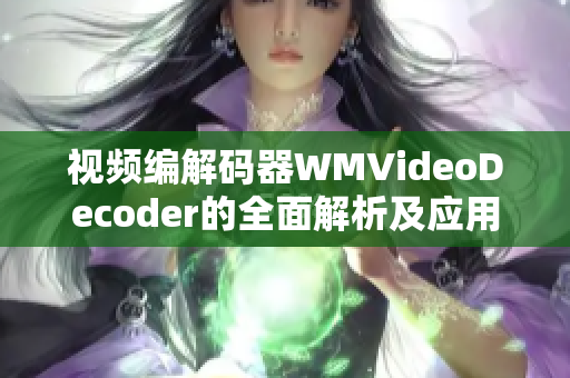 視頻編解碼器WMVideoDecoder的全面解析及應(yīng)用指南