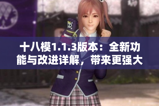 十八模1.1.3版本：全新功能與改進(jìn)詳解，帶來更強(qiáng)大的體驗(yàn)