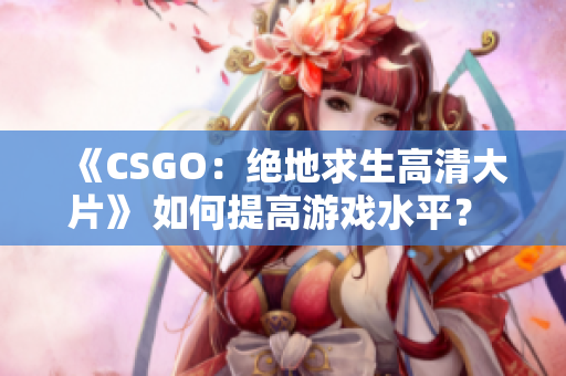 《CSGO：絕地求生高清大片》 如何提高游戲水平？ 