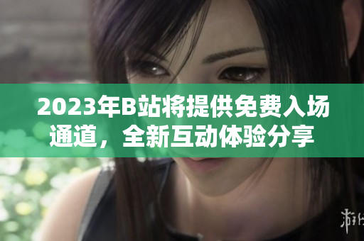 2023年B站將提供免費入場通道，全新互動體驗分享