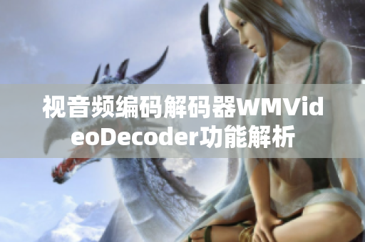 視音頻編碼解碼器WMVideoDecoder功能解析