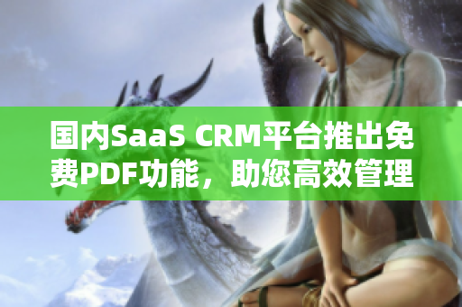 國內(nèi)SaaS CRM平臺(tái)推出免費(fèi)PDF功能，助您高效管理客戶關(guān)系