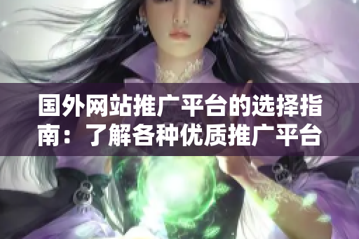 國(guó)外網(wǎng)站推廣平臺(tái)的選擇指南：了解各種優(yōu)質(zhì)推廣平臺(tái)，找到最適合你的平臺(tái)