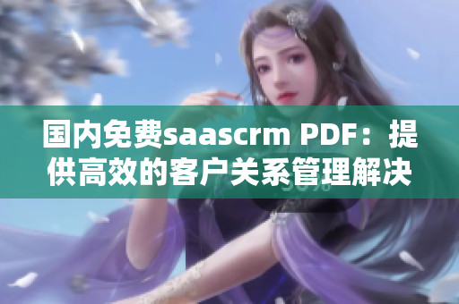 國內(nèi)免費saascrm PDF：提供高效的客戶關(guān)系管理解決方案
