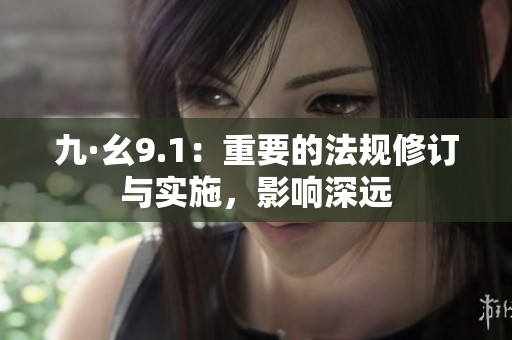 九·幺9.1：重要的法規(guī)修訂與實施，影響深遠